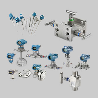 Rosemount Temperature Sensors, Thermowell In Line Manifold & Pressure Transmitters